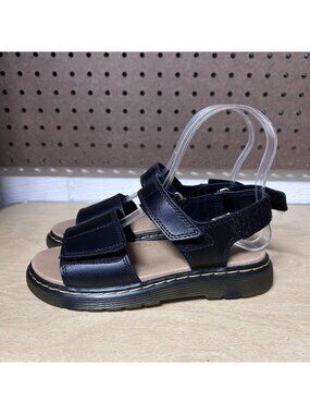Dr. Martens Romi J Kids Girls Black Sandals Size 3 JY004 Shoes Adjustable